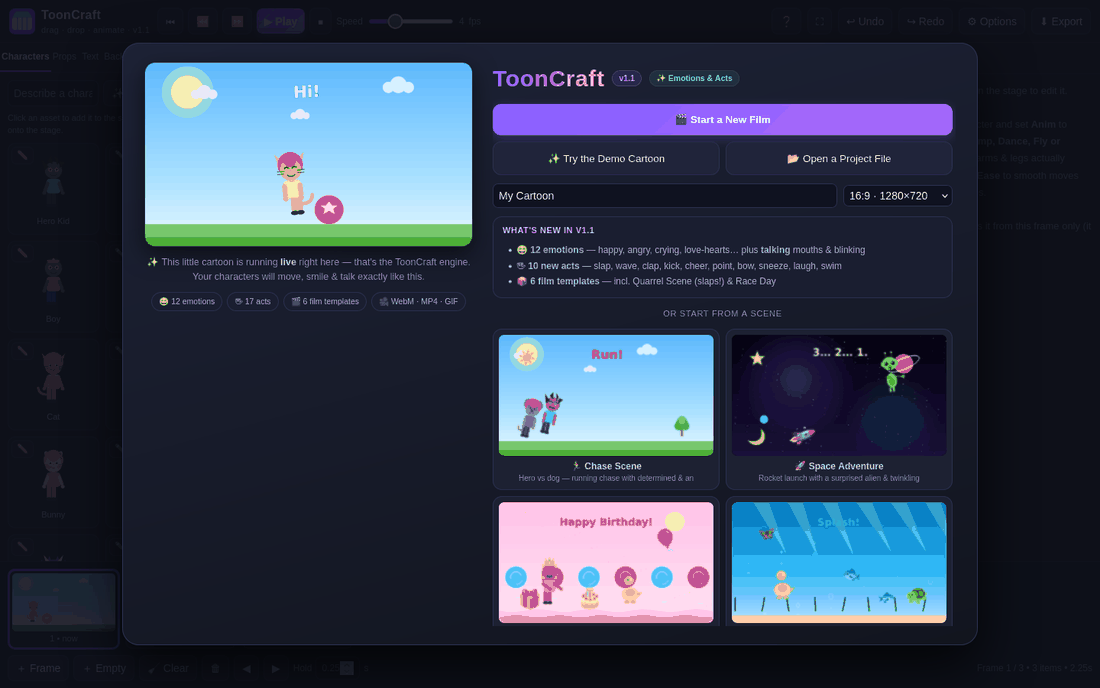 ToonCraft — Cartoon Animator screenshot